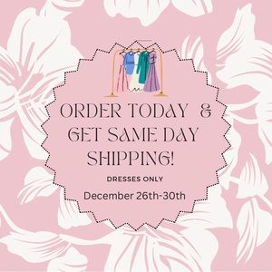 Same day shipping !